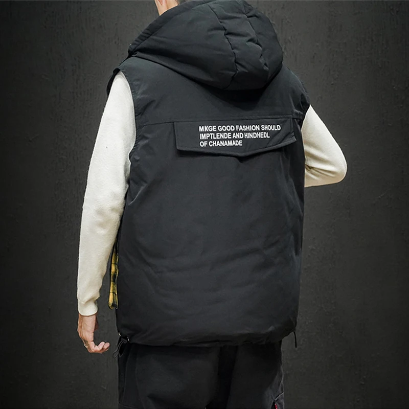M-5XL, мужская куртка без рукавов, повседневный жилет, мужской брендовый жилет, мужской теплый жилет с капюшоном, теплый клетчатый мужской жилет, s Gillet