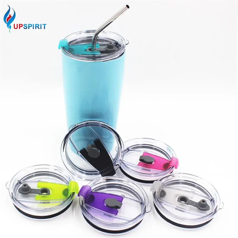 

Upspirit 20/30oz Plastic Cup Lid Stretch and Seal Lids Splash Spill Proof Dustproof Cover Straw Mug Water Bottle Lid Drinkware