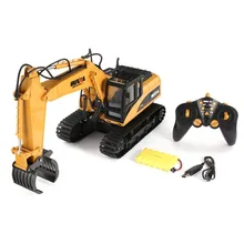 HUINA 570 2,4G 1/14 RC экскаватор 16 каналов металлическая зарядка Строительная Машина Радиоуправляемая модель автомобиля, игрушки в подарок для детей