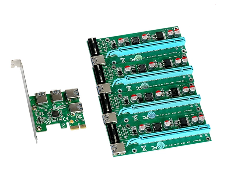 #^Special Price New PCI-E 1x to 4 Ports PCIe 16x Mining Machine Enhanced Extender Riser Card Adapter PCI Express 1X to 4 PCIE Slot for BTC Miner