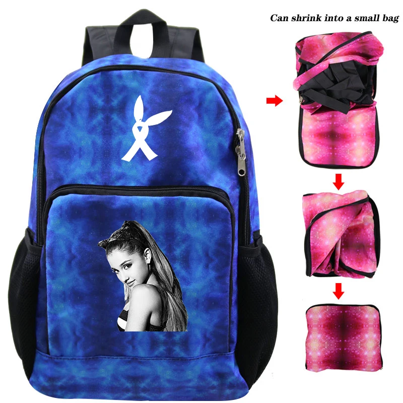 Ариана Гранде холщовый рюкзак складной рюкзак женские рюкзаки книжные сумки походный рюкзак для ноутбука школьные сумки для подростков девочек мальчиков - Цвет: 18