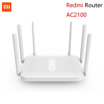 

Xiaomi Redmi Router AC2100 2.4G 5.0GHz 128MB RAM 2033Mbps Wireless Router WIFI Repeater With 6 High Gain Antennas Wider For Home