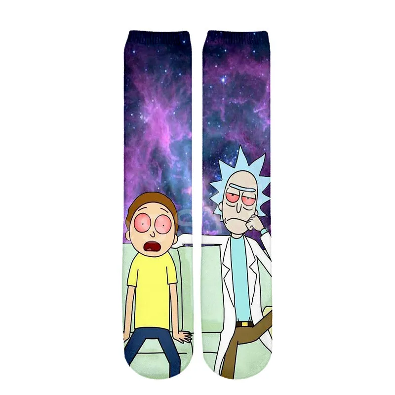 Tessffel Rick and Morty/Повседневные носки унисекс с 3D принтом для мальчиков/девочек/мужчин/женщин, забавные яркие подвески, носки до щиколотки, стиль-4