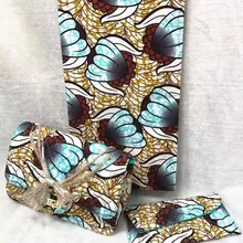 Африканская вощеная ткань принтом африканская ткань с 2 шт Женская сумочка горячая Распродажа Анкара Ткань 6 ярдов Хлопок Ткань для платья TN-A54