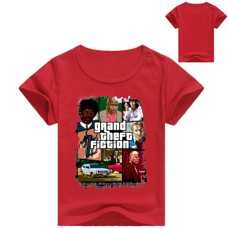 Новая футболка для мальчиков и девочек gta, футболки gta Street Fight Long with gta, одежда Детские хлопковые футболки с короткими рукавами, детская одежда 3-12