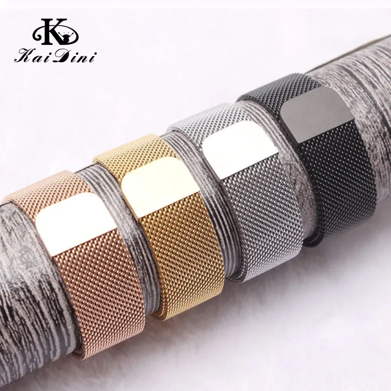 Milan mesh браслет из нержавеющей стали 12 14 15 16 18 20 мм модные однотонные часы для 67 #