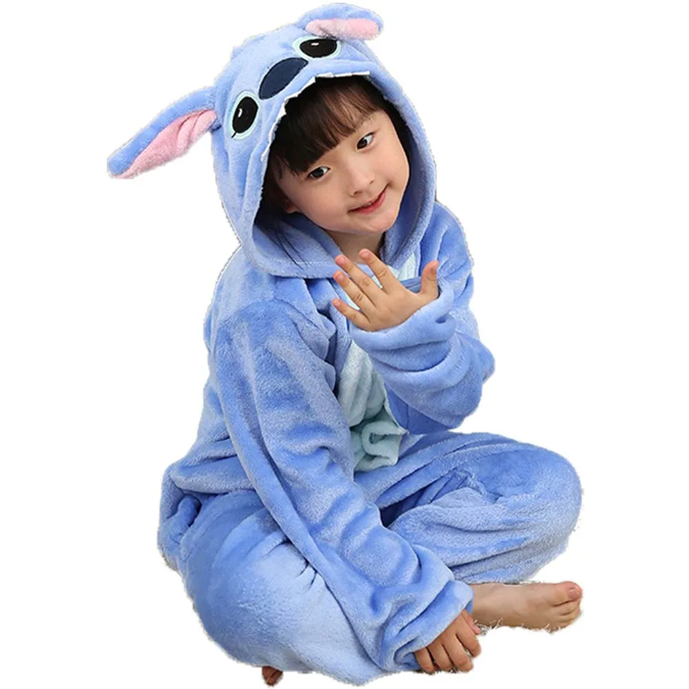 pajama sets bamboo	 Children Kids Flannel Animal Cartoon Pajamas Winter Sleepwear Boys Onesies Girls Pajama Set Cute Stitch Unicorn Animal Pyjamas pajama sets bamboo	