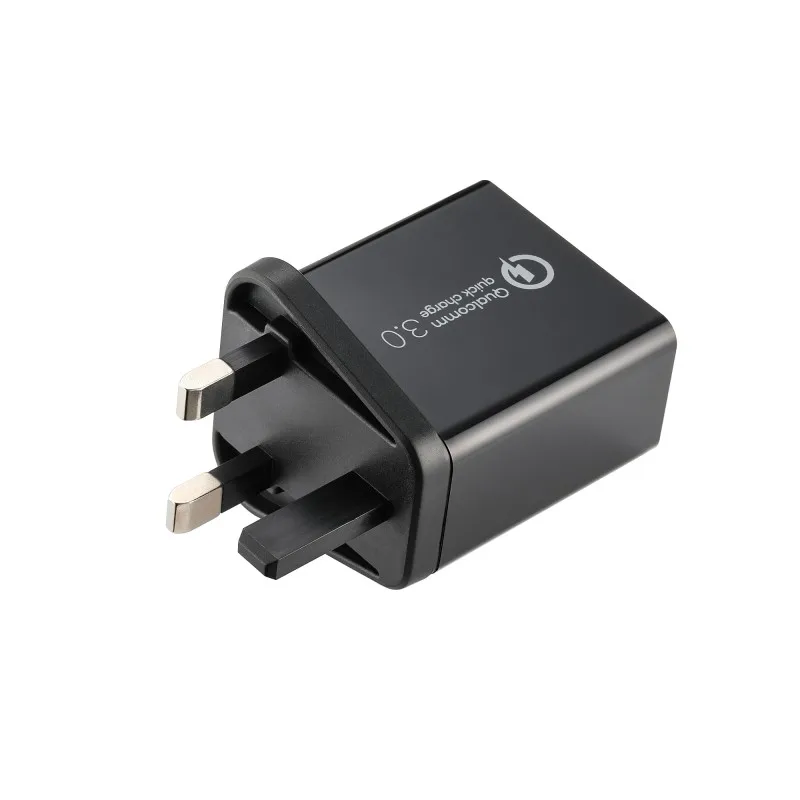 UK Plug Black QC3.0 быстрое зарядное устройство EU US UK 4 порта USB зарядное устройство для мобильного телефона быстрое зарядное устройство для samsung Xiaomi iPhone планшет настенное зарядное устройство для путешествий - Тип штекера: UK Plug Black
