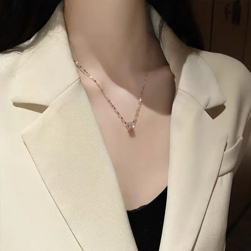 Fashion Flashing Diamond Cylindrical Clavicle Chain Necklace Design Sense Hair Accessories for Women | Украшения и аксессуары