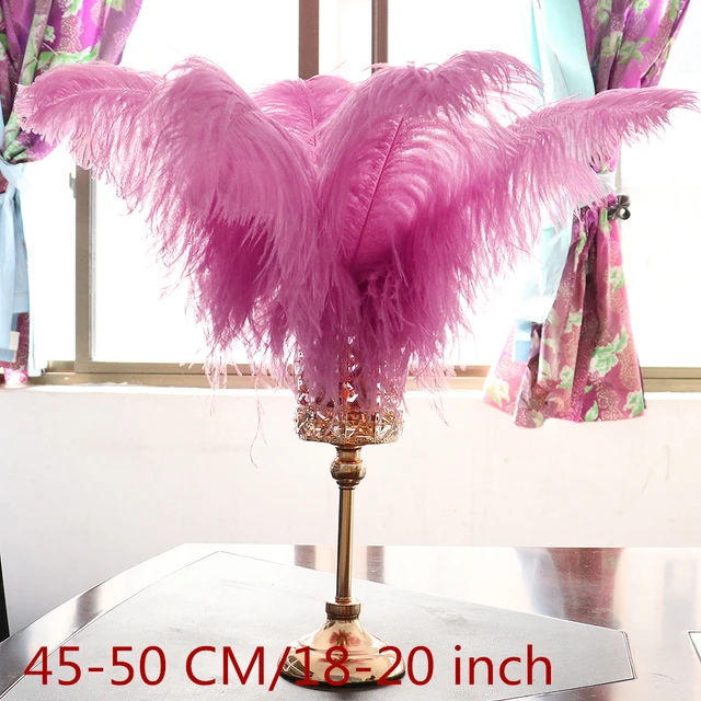 10 Pcs 45-50 cm/18-20 inch Black Wedding Ostrich Feathers Crafts Large DIY  Plume