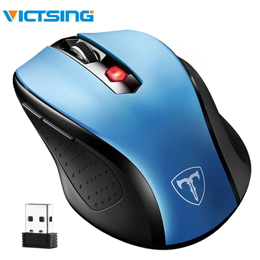 

VicTsing 2.4G Wireless Portable Mobile Mouse Optical Mice with USB Receiver 5 Adjustable DPI Level 6 Buttons for Notebook PC