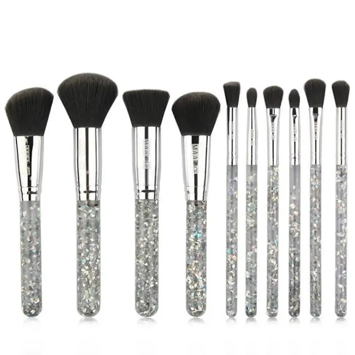 10 Pcs/Set Makeup Brushes Foundation Eyeshadow Blush Contour General Nylon Brush Face, 0.176 kg Home Tools