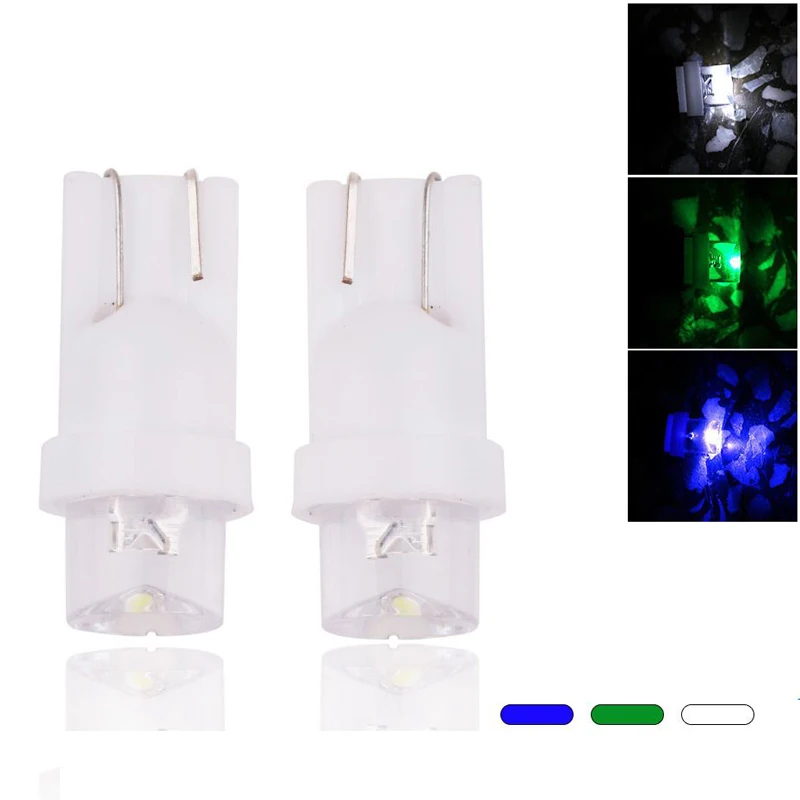 

10PCs T10 Ceramic 3 SMD 2835 LED Light Bulb 194 501 W5w Ceramic Base Car Turn Signal License Plate Trunk Clearance Lights 12V