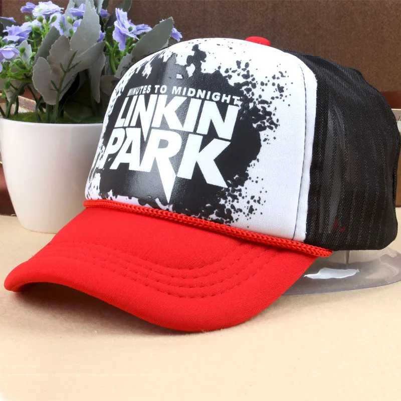 Новинка, детская бейсбольная кепка с принтом Linkin Park, модная уличная солнцезащитная Кепка для мальчиков и девочек, пляжный козырек, кепка 3-10 сетка для ребенка
