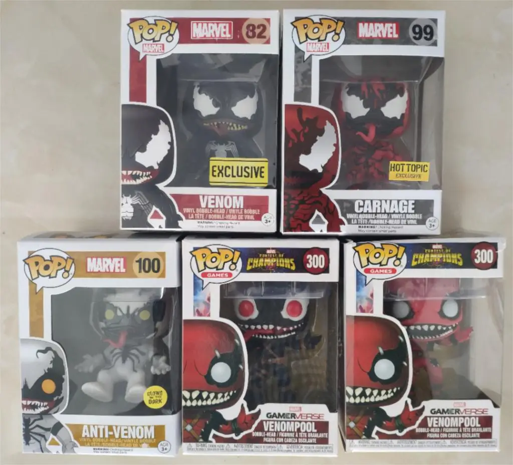 Funko Pop Amine Marvel анти яд Carnage Venompool фигурка качающаяся голова Коллекционная модель игрушки