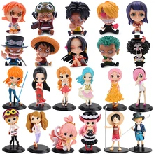 

10cm One Piece Q Ver.Rebecca Luff Zoro Ace Hancock Vivi Reiju Nami Brin Perona Mermaid PVC Action Model Figures Collection Toys