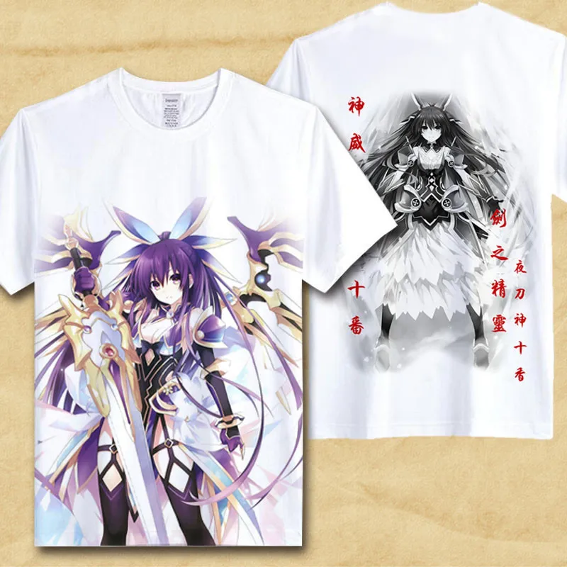 Футболка с надписью «DATE A LIVE», кошмар, токисаки Куруми, Yatogami tohka Togashi Misuzu Yoshino, Милая футболка с аниме «beauty Kawaii» - Цвет: 8