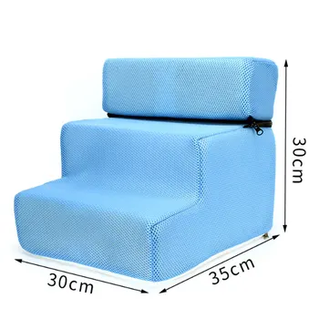 

Pet Mesh Bed Stairs Ladder 2/3 Steps Removable Non-slip Ramp Climbing Washable Detachable Dog Bed Ladder Dog Ramp Puppy Supplies