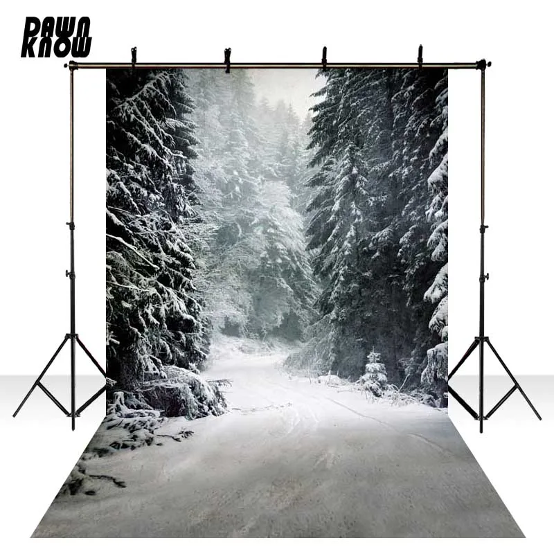 DAWNKNOW Winter Snow Vinyl Photography Background For Newborn Tree Photo Shoot Backdrop Wedding Studio ST359 | Электроника