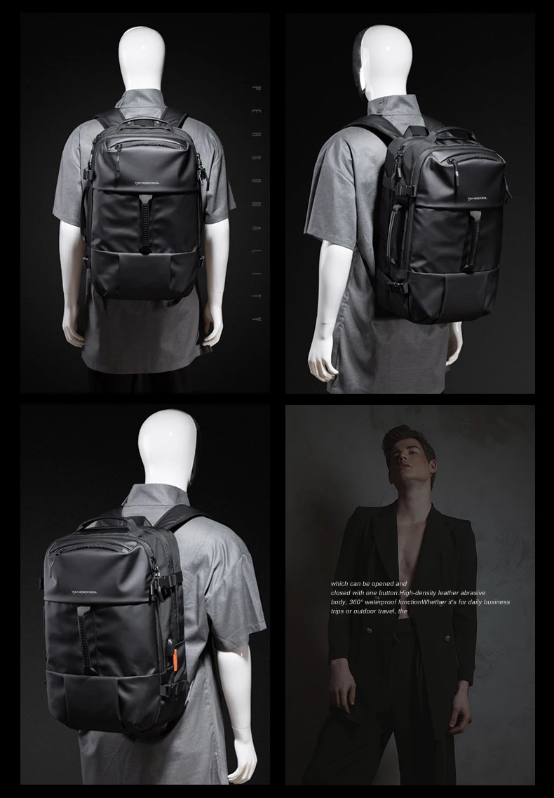 Tangcool мужской рюкзак для 15,6 дюймов рюкзак для ноутбука Большой Вместительный модный рюкзак для студентов водонепроницаемый рюкзак для ноутбука