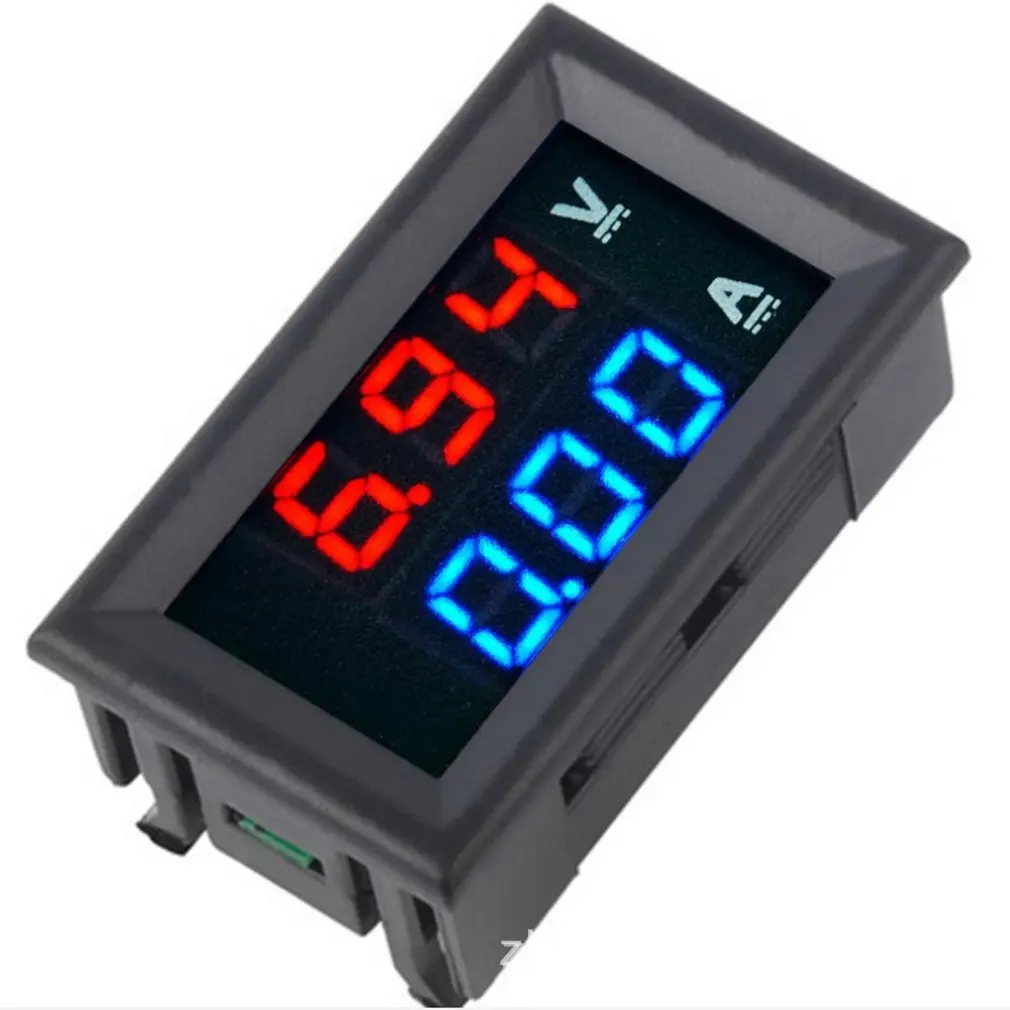 Светодиодный цифровой вольтметр Амперметр Us Dc 100V 10/50 / 100A Вольтметр Led двойной