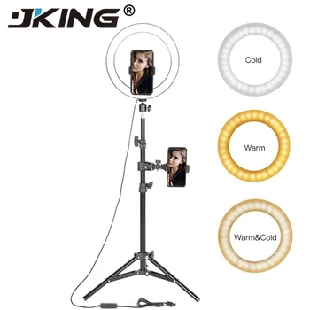 

10" LED Ring Light Photographic Selfie Ring Lighting with Stand for Smartphone Youtube Makeup Video Studio Tripod Ring Light