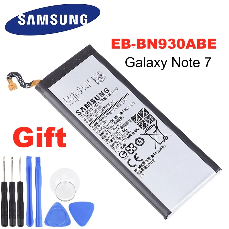 Оригинальная запасная батарея EB BN930ABE для Samsung Galaxy Note 7 EBBN930ABE аккумуляторы 3500