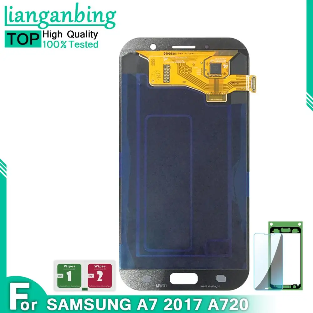 ЖК-дисплей Super AMOLED для Samsung Galaxy A7 2017 A720 A720F A720M сменный с сенсорным экраном и