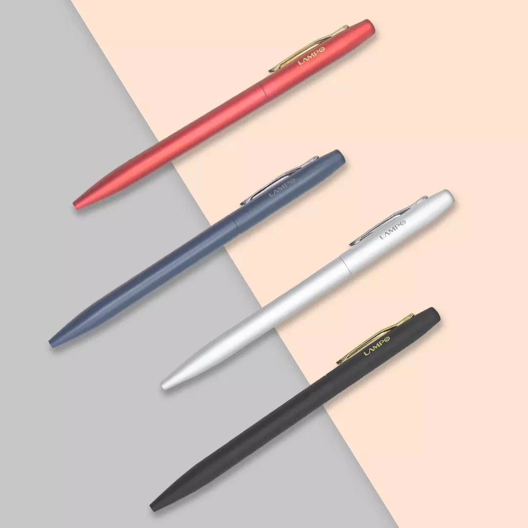 Gel Pens LAMPO Metal Sign Pens 0.5MM Black Gel Ink Pen Smooth Writing Office School Stationery Supplies