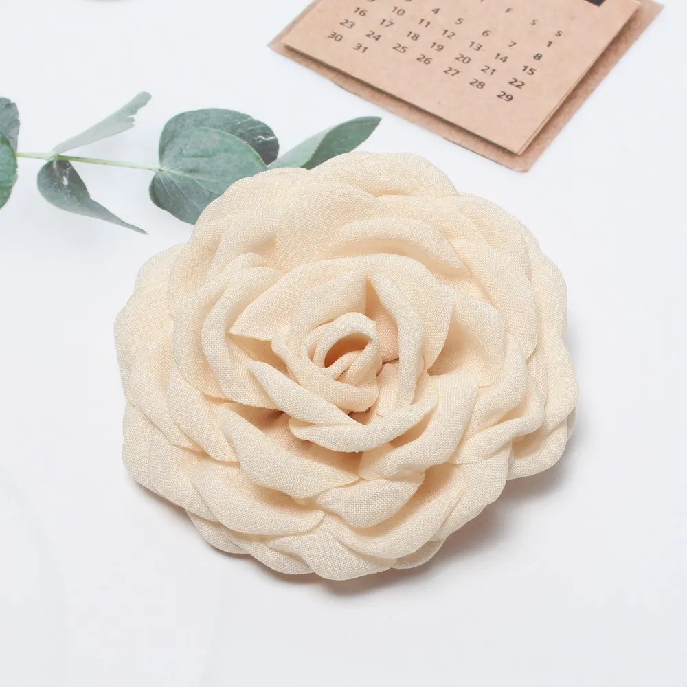 Mode Rose Blumen Stoff Haar Clips Für Frauen Mädchen Blütenblätter Mohn Großen Blumen Haar Clip Haarnadeln Haar Zubehör – Detail 2