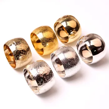 Gold and Silver Metal Napkin Ring 1
