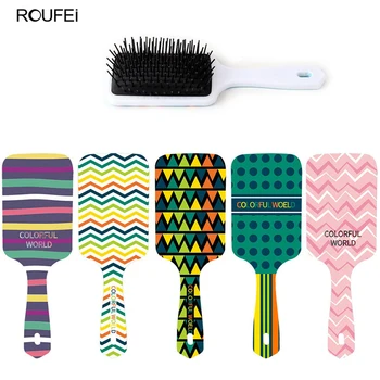 

2019 5 Colors ABS Anti-static Anti-knotting Airbag Massage Wavy Stripes Comb Hair Styling Tool Soft Easy to Use
