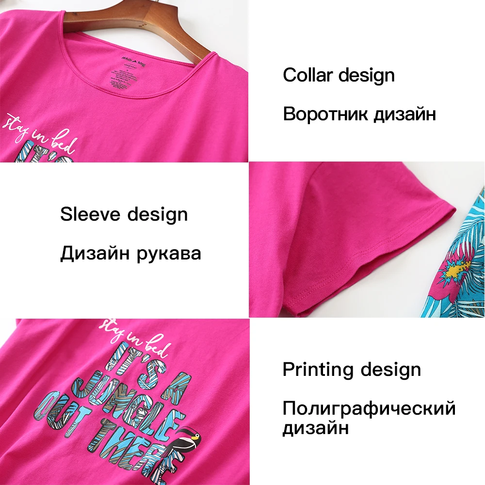 Пижамный комплект, пижама для женщин, короткий рукав, длинные штаны, летние пижамы для женщин, хлопок, большой размер, пижамы для мам, пижама из двух предметов