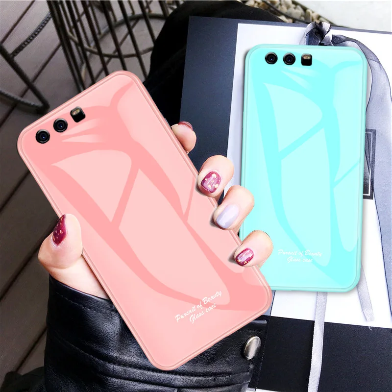 

For Huawei P10 Case Cute Macaron Tempered Glass Shockproof Cover For Huawei P20 Pro Lite P 20 Plus Phone Case
