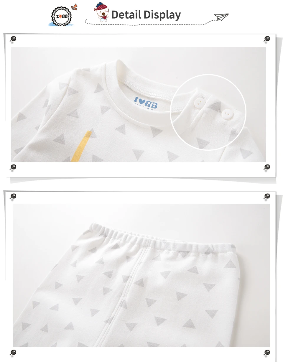 Комплект детской одежды для сна из 2 предметов пижамный комплект для малышей, топ+ штаны, одежда для сна для мальчиков и девочек от 3 до 24 месяцев, унисекс