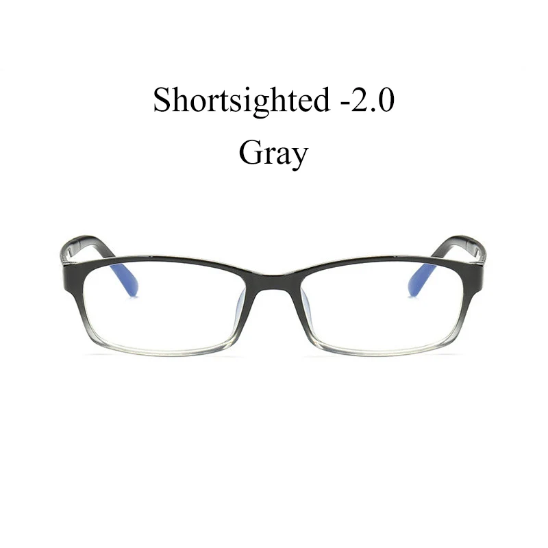IBOODE анти голубой свет близорукость очки для женщин и мужчин готовые близорукие очки женские мужские очки для близоруких очков - Цвет оправы: Gray Myopia 2.0