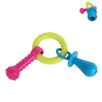 

Non-toxic Dog Chewing Toy Pet Bell Squeaky Toys Dog Interactive Games for Clean Tooth Small Medium Dogs Rubber Toy Pet Supplies