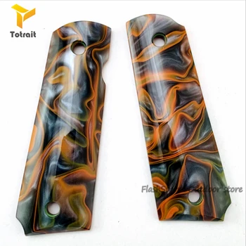 

TOtrait 1 Pair colt 1911 Professional G10 Knife Handles Patch Textured Material Scales Non-slip Blanks For 1911 Grips 2pcs acryl
