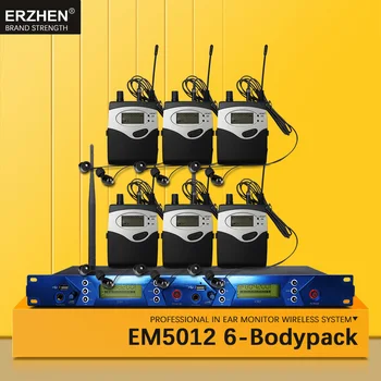 

EM5012 In Ear Monitor Wireless System SR2050 Double transmitter Monitoring 6 bodypack Professional for studio Stage Performance