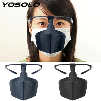 

YOSOLO Protective Mask Reusable Protective Cover Face Shield Anti-fog Face Mask Against Droplets PE Prevent Saliva Spread Mask