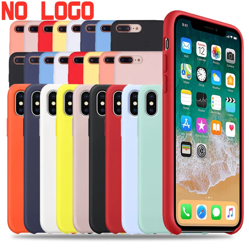 

Original Liquid Luxury Silicone Case For iphone 11 pro max Case on Apple iphone 7 8 plus 6s X XS XR XSMAX 10 Cover case NO Logo