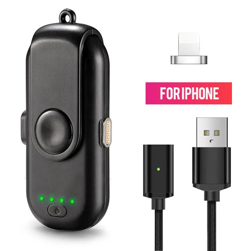 For Apple Black TOPZERO Портативный 4 Мини power Bank Магнитная Быстрая зарядка для iPhone samsung Micro type C Мобильный телефон power bank зарядное устройство - Цвет: For Apple Black
