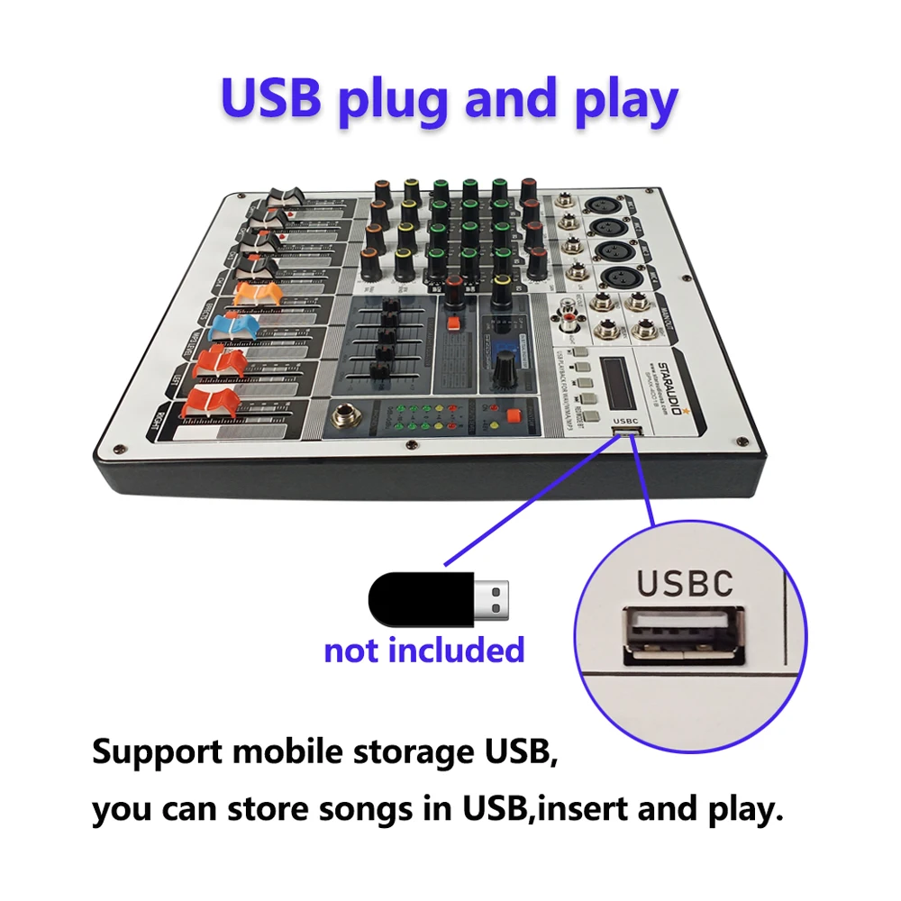 party dj audio mixing console
