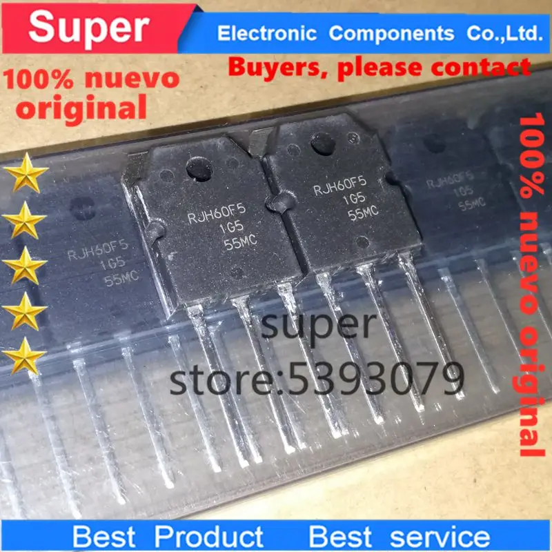 100% nuevo 5 unids/lote MOSFET IGBT RJH60F5DPQ RJH60F5 RJH60F5DPK ...