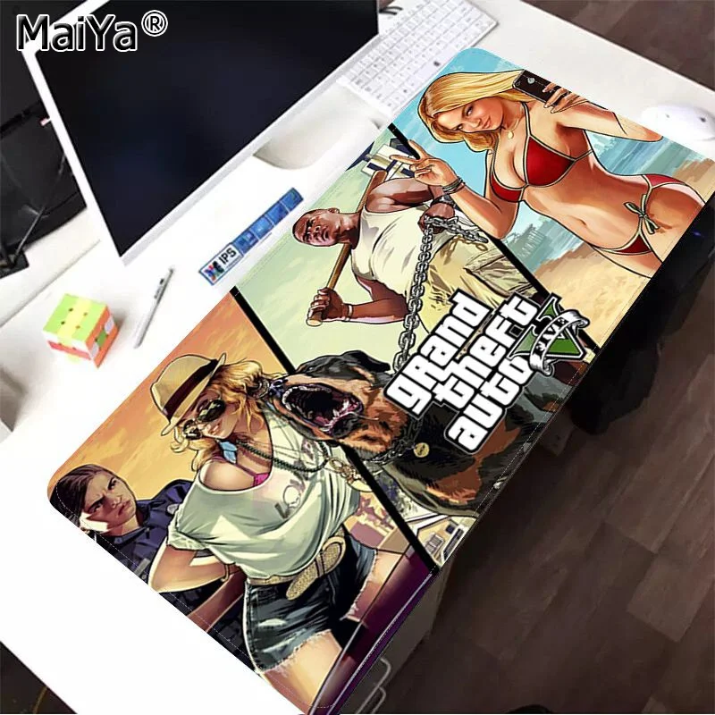 Maiya GTA V Grand Theft Auto V коврики для мышки ноутбука коврик для мыши большой коврик для мыши клавиатуры коврик - Цвет: Lock Edge 30x80cm
