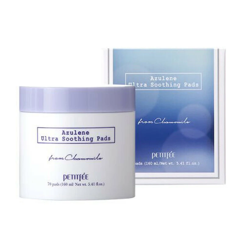 Корейская косметика PETITFEE Azulene ультра успокаивающие подушечки 70 шт. маска для лица контроль пор удаление черных точек увлажняющая отбеливающая маска