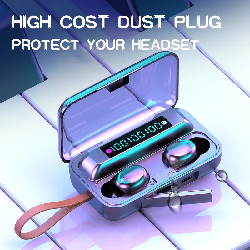 True wireless headphone HiFi Bluetooth Earphones Waterproof Earbuds With Led Display gaming Headset For Huawei xiaomi pk tws i12
