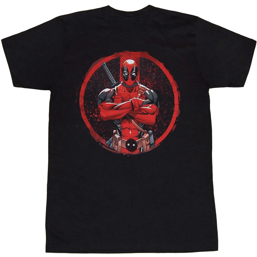

Deadpool Arms Crossed T-Shirt for youth middle-age old age Tee Shirt