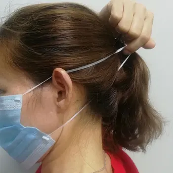 

100pcs Masks Elastic Band Silicone Thin Rubber Rope Ear Hanging Rope Adjustable White Replaceable DIY Accessories Elastic Mask