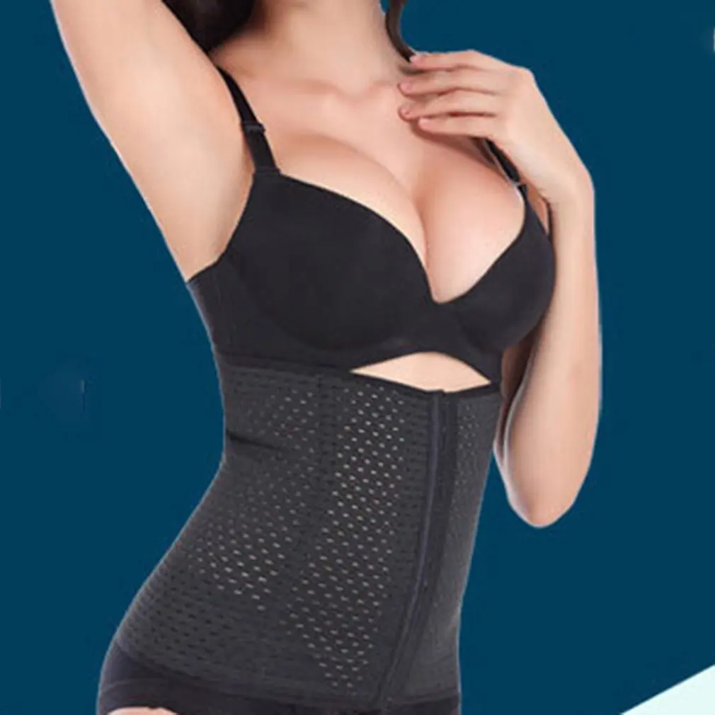 Воздухопроницаемый эластичный резиновый крючок из нержавеющей стали, четыре сезона, дышащий живот, без завивки, черный, три ряда
